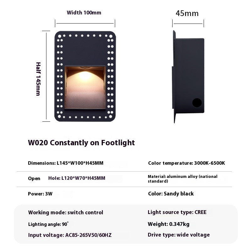 Frameless Embedded Led Induction Floor Lamp